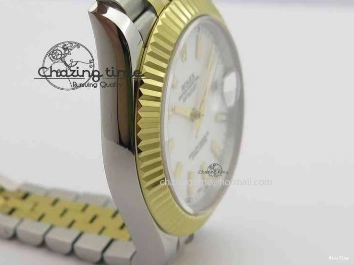 MiroTime 0125 Casual DateJust II 41mm SS YG BP Maker Best Edition White Dial On Jubilee Bracelet 3673